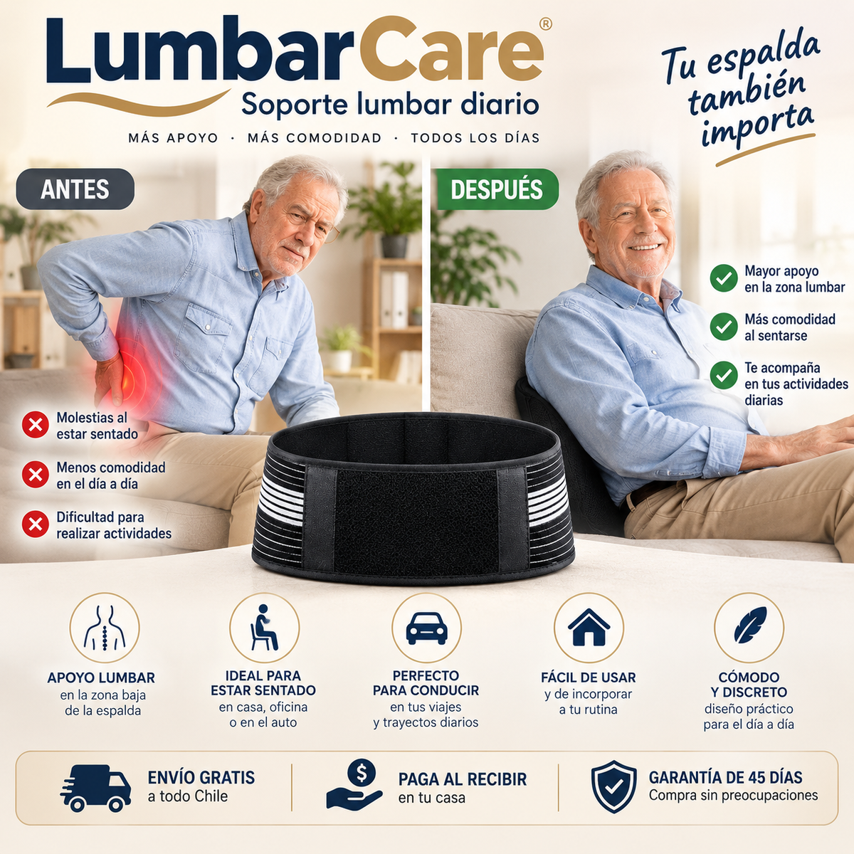 LumbarCare™ - Soporte lumbar diario