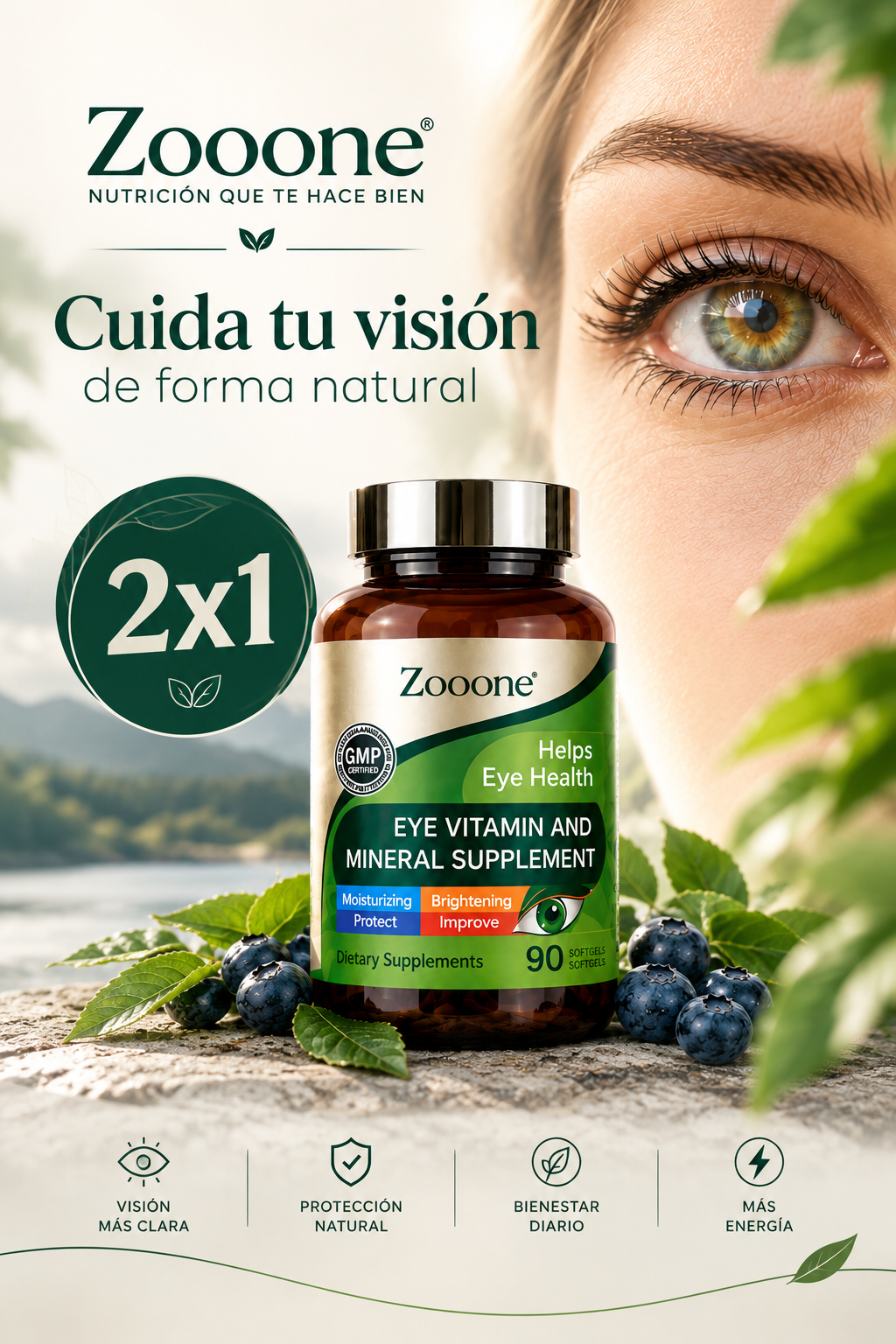 2X1 | Zooone™ Suplemento Nutricional para tus Ojos
