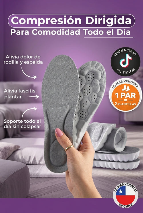 Plantillas 4D Calzado Memory Foam Ajustable